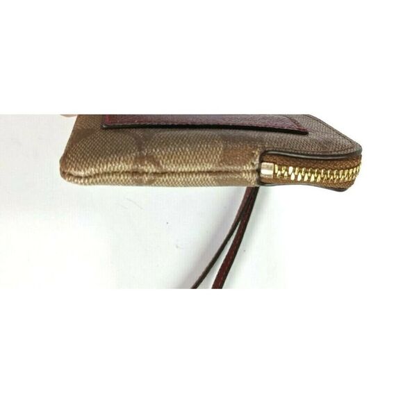 Coach Corner Zip Cherry Wristlet  Colorblock - Picture 6 of 12